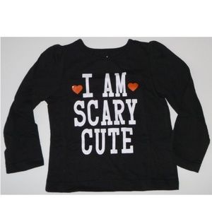 Baby Toddler Girls Halloween "I am Scary Cute" T-Shirt Size 24 months 4T NWT